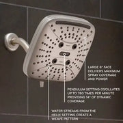 Oxygenics Transpire 5-Setting Rain Shower Head, Various Finishes
