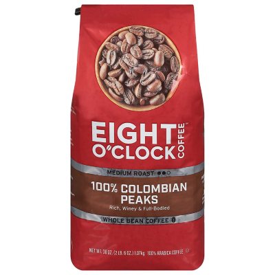 Eight O'Clock Medium Roast Ganze Kaffeebohnen, 100 % kolumbianische Peaks, 1077 g