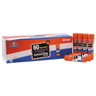 Elmer's verschwindende lilafarbene Allesklebestifte, von Lila zu Transparent – 60 Stück pro Packung