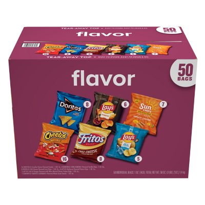 Frito-Lay Flavor Mix Chips, Probierpaket, 50er-Pack.