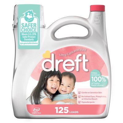 Dreft Baby Flüssigwaschmittel, 125 Waschladungen, 5 Liter