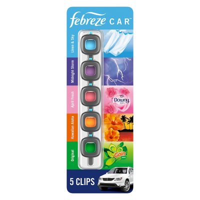 Febreze Auto Lufterfrischer Lüftungsclips, Verschiedene Düfte, 5 Stk.