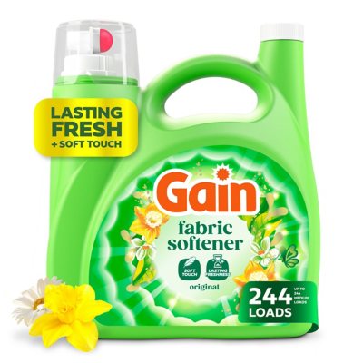 Gain Flüssiger Weichspüler, Originalduft, 244 Waschladungen, 4,2 l