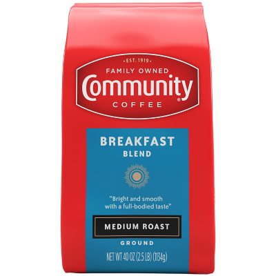 قهوة مجتمع (Community Coffee) مزيج الإفطار، مطحونة، 40 أونصة.