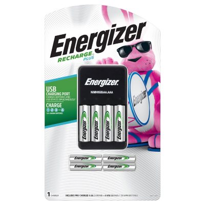 Energizer Recharge PowerPlus Ladegerät AA & AAA Batterien, 8er-Pack.