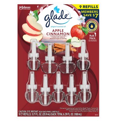 Glade PlugIns Nachfüllflakons, Apfel-Zimt, 9 Nachfüllungen
