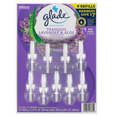 Glade PlugIns Duftöl Nachfüller, Tranquil Lavender & Aloe, 9 Nachfüller