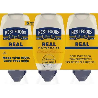 Best Foods Real Mayonnaise, 25 oz., 3 pk.
