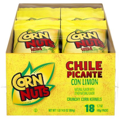 Corn Nuts Chile Picante con Limon Crunchy Corn Kernels, 48 g, 18er-Pack