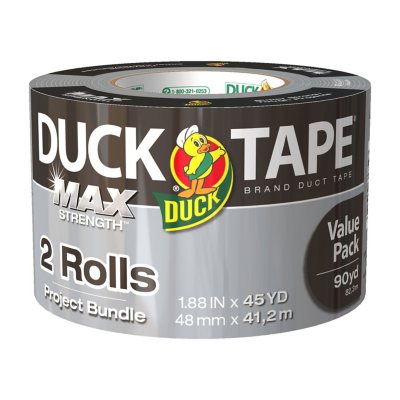 Duck Brand Max Strength 48 mm x 41 m Panzertape, Silber, 2 Stück