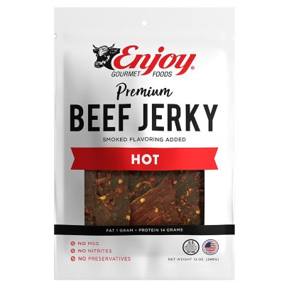 Genießen Sie Hot Beef Jerky, 340 g.
