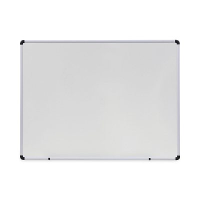 Universal Melamine Dry Erase Board, 48" x 36", White, Black/Gray Aluminum/Plastic Frame