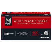 Member's Mark Heavyweight White Plastic Forks, 500 ct.
