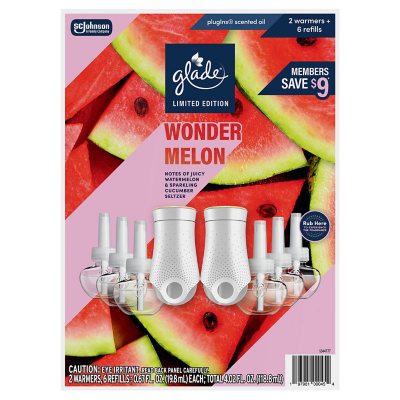 Glade PlugIns Duftöl, Wonder Melon, 2 Erhitzer + 6 Nachfüllpacks