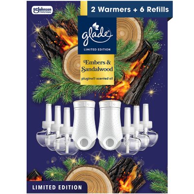 Glade PlugIns Duftöl, Embers & Sandalwood, 2 Basisgeräte + 6 Nachfüllungen