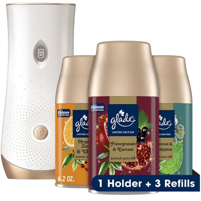 Glade Automatic Spray Lufterfrischer, Weihnachts-Auswahl, 1 Gerät + 3 Nachfüller
