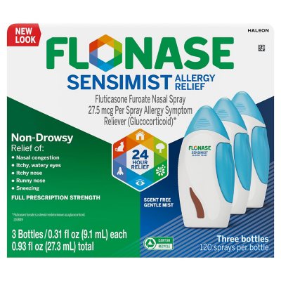 Flonase Sensimist Allergiemittel Nasenspray, 120 Sprühstöße, 3er-Pack