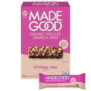 MadeGood Birthday Cake Drizzled Bars, 0.85 oz., 20 pk.