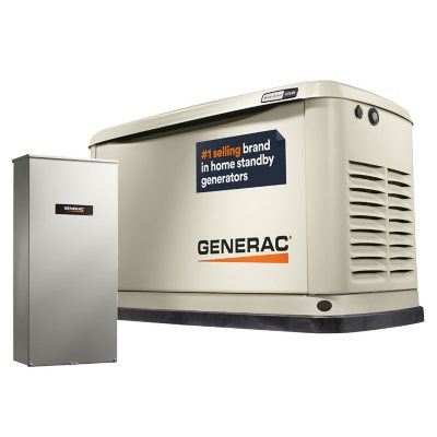 Generac Guardian Series WLAN-fähiger 22.000-Watt-Flüssiggas-/19.500-Watt-Erdgas-Standby-Generator mit 200A automatischer Transfer Switch