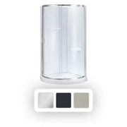 Breeze 32 x 32 x 77 Corner Shower Kit with Clear Glass, Walls, Base and Hardware