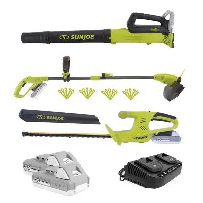 Sun Joe 24V Cordless 3-Tool Garden Combo Kit: Hedger, Trimmer & Leaf Blower