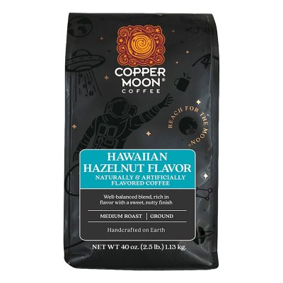 Copper Moon World Medium Roast gemahlener Kaffee, Hawaiian Hazelnut, 40 oz.