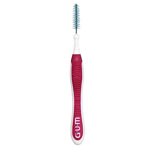 GUM Proxabrush Go-Betweens - Moderate - Interdental Brushes - Soft Bristled Dental Picks for Plaque Removal Health - Safe for Braces & Dental Devices, 10 Count (Pack of 4)