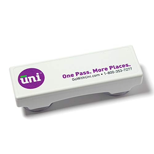 Uni Prepaid Portable Toll Pass by E-PASS - Works in 19 States Including FL, GA, NC, VA, WV, MD, DE, NJ, NY, PA, MA, RI, NH, ME, OH, in, IL, KY, and MN - White