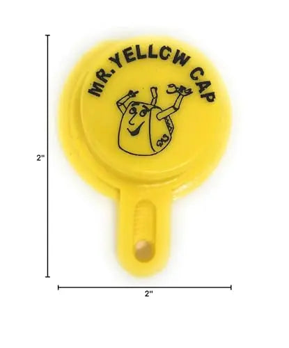 Mr Yellow Cap Gas Can Spout Replacement Old Style For 𝐎𝐥𝐝 𝐒𝐭𝐲𝐥𝐞 𝐁𝐥𝐢𝐭𝐳 𝐂𝐨𝐧𝐭𝐚𝐢𝐧𝐞𝐫𝐬 𝐎𝐍𝐋𝐘 - 2 Gas Can Nozzle Replacement, 2 Gas Caps & 2 Thread Rings, Fuel Can Spout Replacement, Gas Tank Nozzle