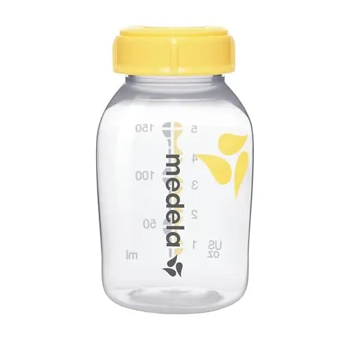 Breast Milk Collection and Storage Bottles with Solid Lids - 6pk/5oz-150mL Breastmilk Container, Compatible with Medela Breast Pumps and Made Without BPA