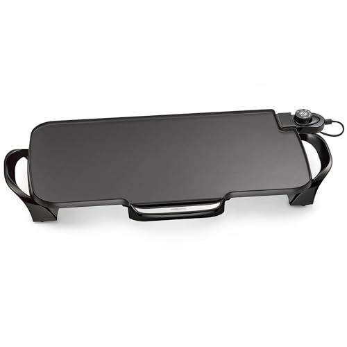 Presto 07061 22-inch Electric Griddle With Removable Handles, Black, 22-inch