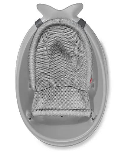 Skip Hop Infant Bath Tub 3-Stage Grow With Baby Smart Sling MOBY Bathtub Grey Age 0+