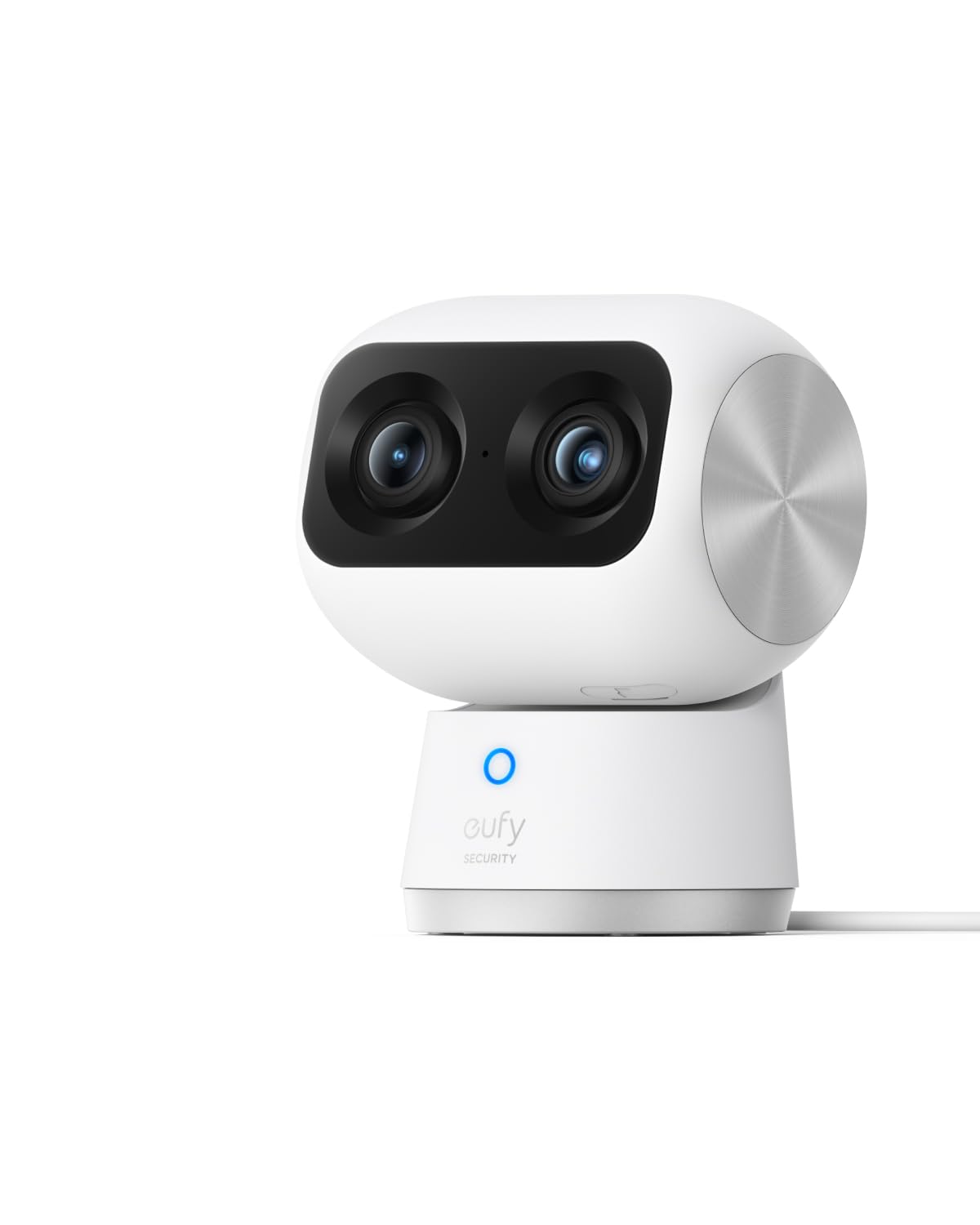 eufy Security Indoor Cam S350, Dual-Kameras, 4K UHD Überwachungskamera mit 8-fach Zoom, 360 Grad Kamera, Babyphone, Haustierkamera, Personen-/Haustiererkennung, KI-Tracking, 2.4G/5G Wi-Fi, Plug-in