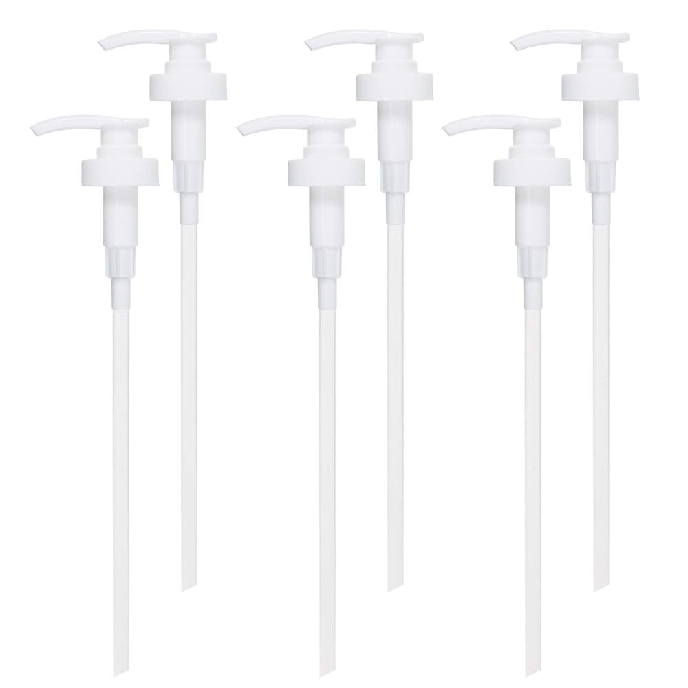 Gallonen-Pumpenspender, passend für die meisten 1-Gallonen-Krüge und -Behälter 38/400, Ersatz für Schneekegel-Siruppumpendeckel für Desinfektionsmittel, Lotion, Shampoo, Conditioner (6 Stück)