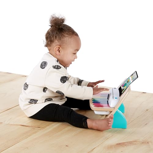 Baby Einstein and Hape Magic Touch Wooden Toy Piano, Montessori Musical Learning Toy for Babies and Toddlers 6mo+