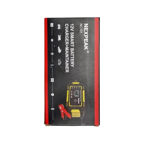 NEXPEAK NC101 Car Battery Charger, Smart Battery Trickle Charger 12V 6A Automotive Battery Maintainer Desulfator with Temp Compensation for Car Truck Motorcycle Lawn Mower Marine Lead Acid Batteries