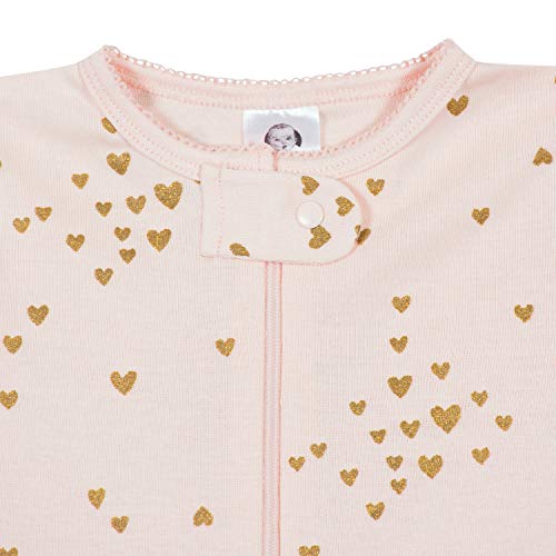 Gerber Baby Girls' 4-Pack Footed Pajamas, Love Llamas Pink, 18 Months