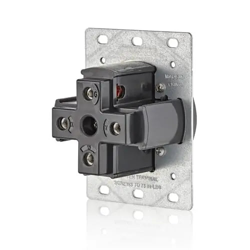 Leviton 50 Amp EV Charging Receptacle/Outlet, Heavy Duty, 1450R, Black