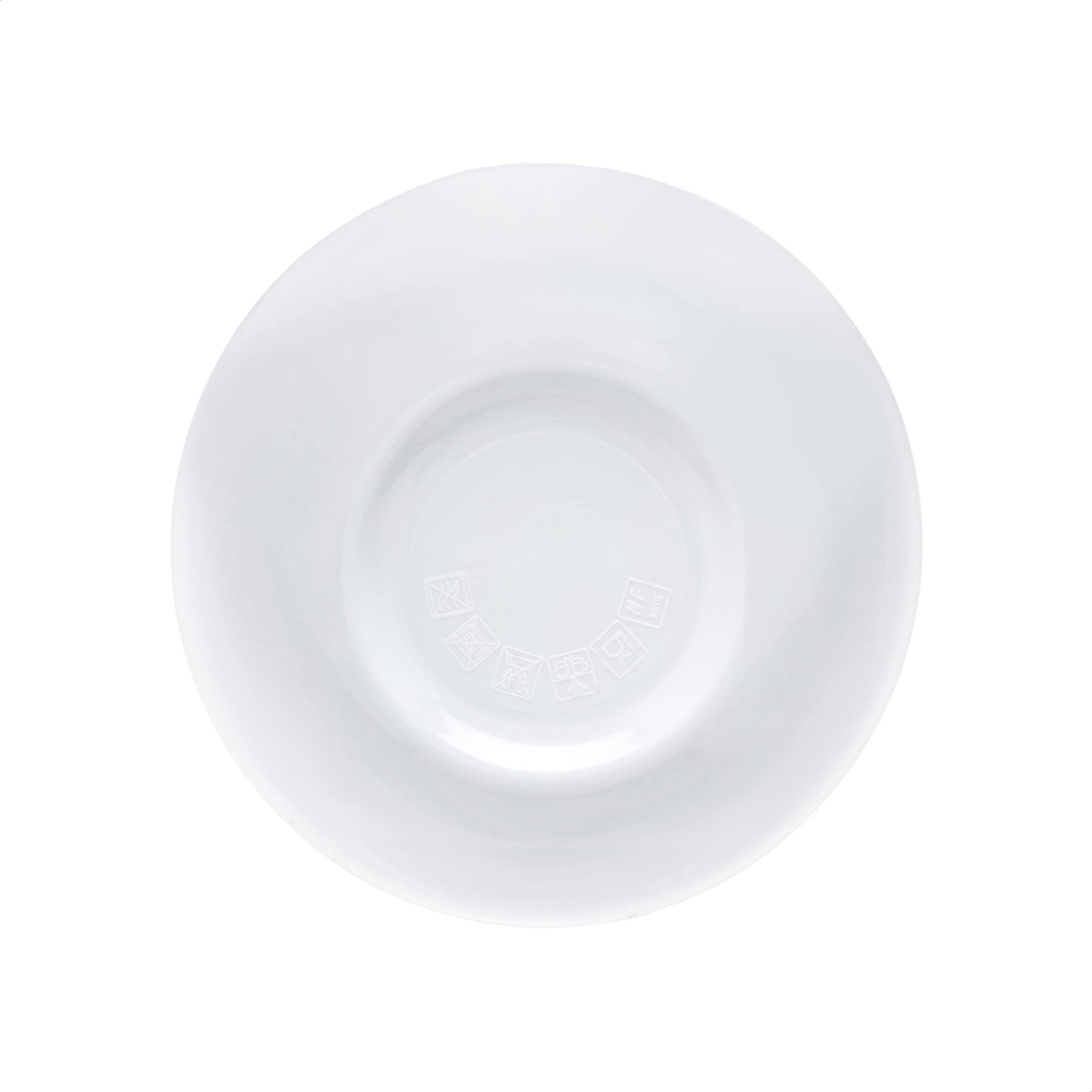 Amazon Basics Round Melamine Bowl, 8 oz, White, 6 Piece Set (Previously AmazonCommercial brand)