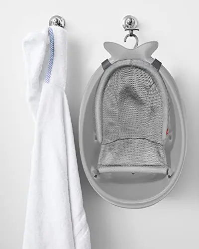 Skip Hop Infant Bath Tub 3-Stage Grow With Baby Smart Sling MOBY Bathtub Grey Age 0+