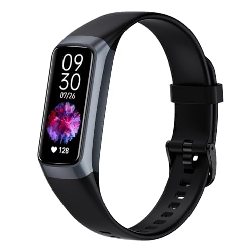 Fitness-Tracker mit Herzfrequenz-/Blutsauerstoff-/Schlafüberwachung, Smartwatch mit über 20 Sportmodi für Damen/Herren, Aktivitäts- und Schrittzähler-Smartwatch für Android-/iOS-Telefone (Schwarz)