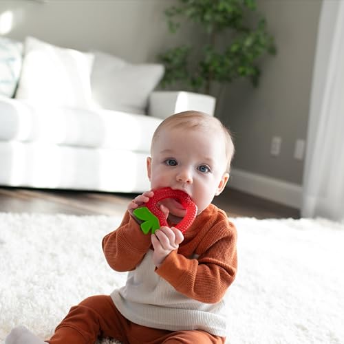 Dr. Brown's AquaCool Water-Filled Baby Teether, Cools & Massages Sore Gums, BPA Free, Pineapple and Apple, 2 Pack, 3m+