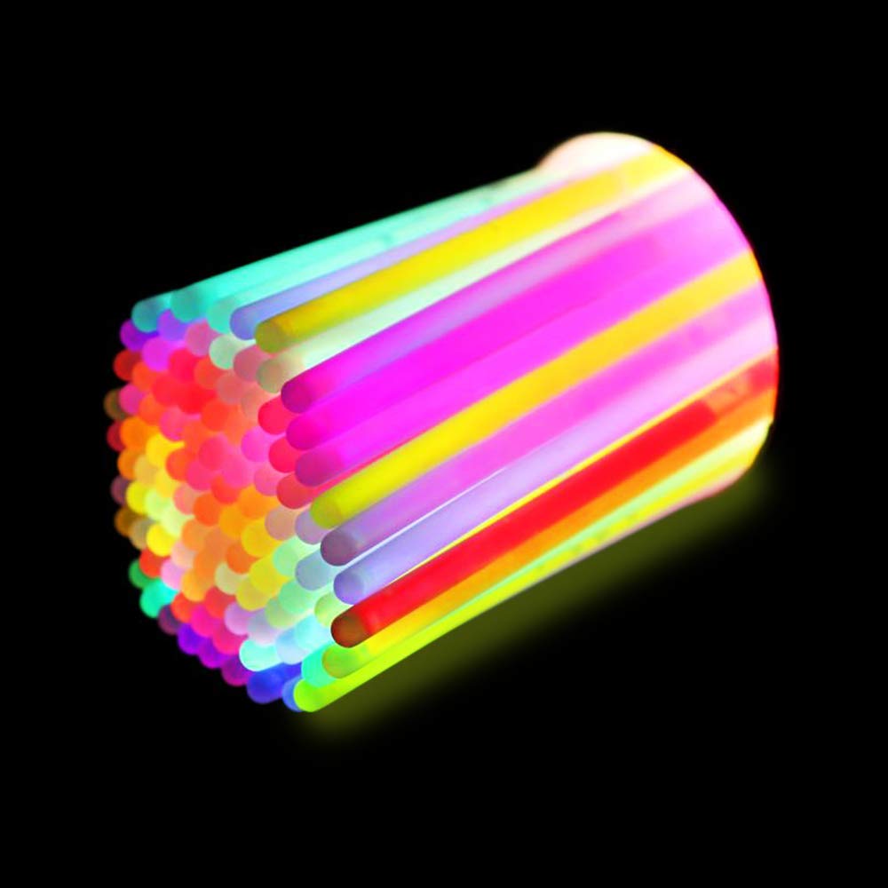 JOYIN 144 Pcs 8" Glowsticks, Bracelets Necklaces, Glow in the Dark Party Favors, Easter, Christmas, Halloween Supplies Pack, Football Party Supplies