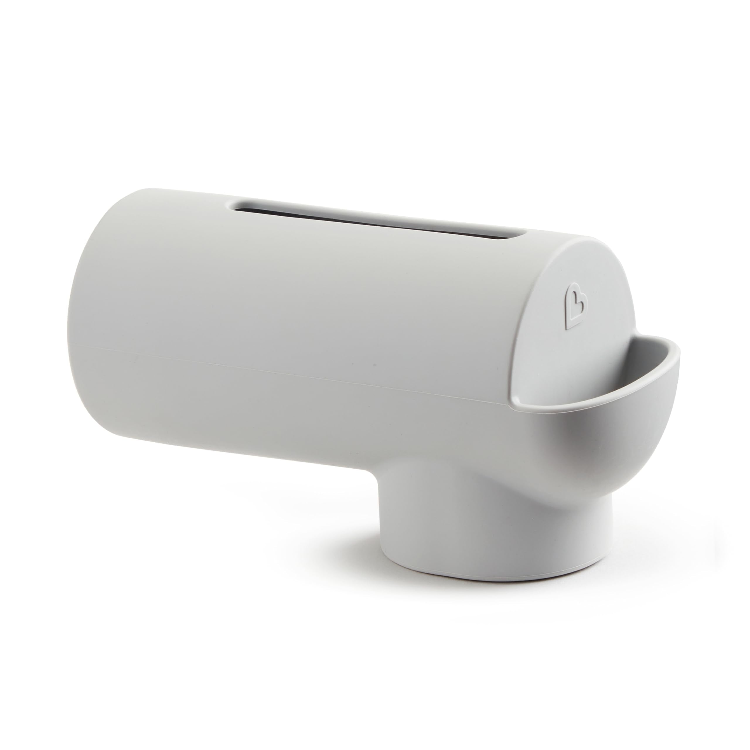 Munchkin® Soft Spot™ Bath Spout Cover for Baby, Bathtub Guard with Built-in Bubble Bath Dispenser, Silicone, Grey
