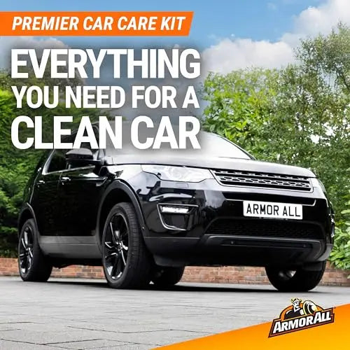 Armor All Premier Car Care Kit, Includes Car Wax & Wash Kit, Glass Cleaner, Car Air Freshener, Tire & Wheel Cleaner (8 Piece Kit)