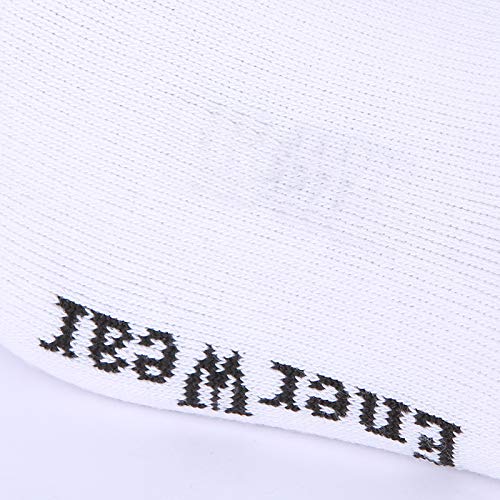 EnerWear 10P Pack Men's Cotton Moisture Wicking Cushion Low Cut Socks (10-13/Shoe: 6-12, White)