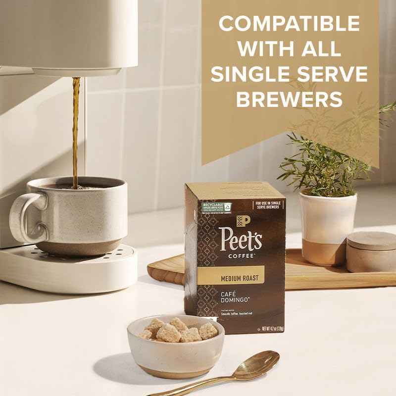 Peet's Coffee, Dark Roast Single Serve Coffee Pods - Major Dickason's Blend 75 Count (1 Box of 75 Pods)
