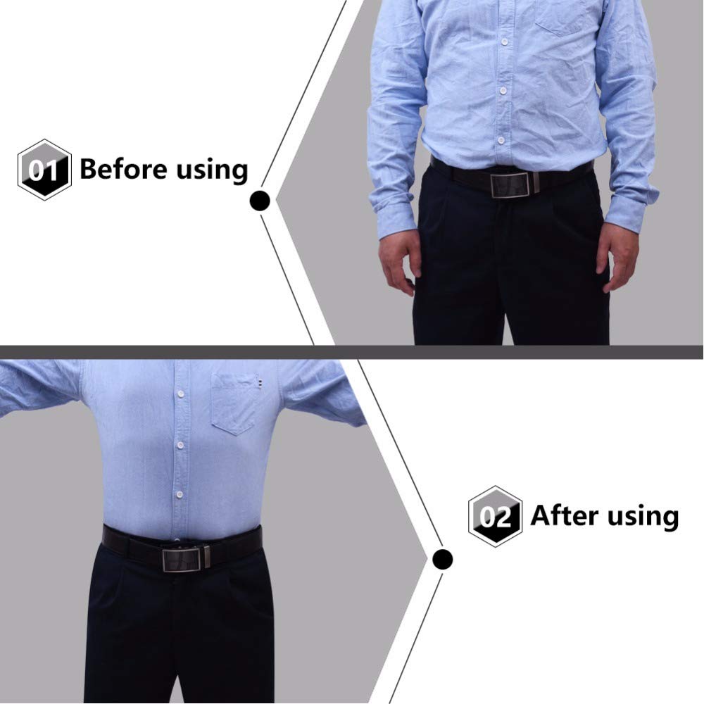 Kedofe Mens Shirt Stays Upgrade Adjustable Elastic Garter Military Shirts Holder with Non-slip Locking Clamps (Black)