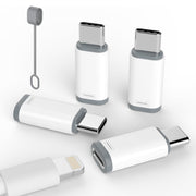 4 Pack Lightning to USB C Adapter for iPhone 15/16 Pro/16 Pro Max/Plus,Samsung S24,iPad Air,Nintendo Switch,Fast Charging&Data Transfer (Lightning to USB C Adapter)