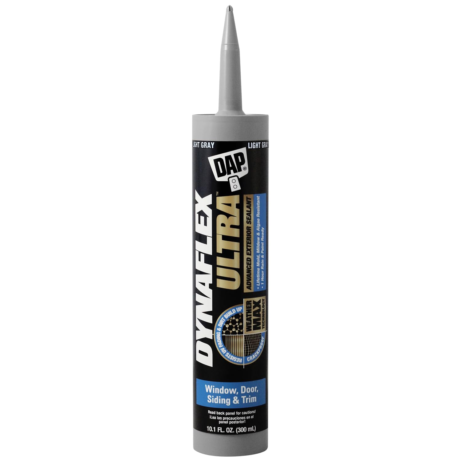 DAP Dynaflex Ultra Advanced Exterior Sealant, Light Gray, 10.1 Oz (7079818219)